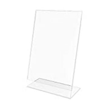 Table Tent: Clear Acrylic Table Tent Card Holder, 5.5 x 8.5 in., Easel Style